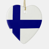 Finland Flag Heart Keramisch Ornament (Rechts)
