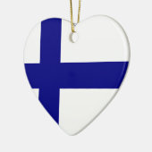 Finland Flag Heart Keramisch Ornament (Links)