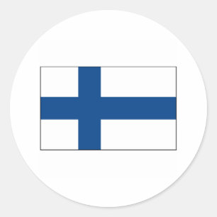 Finland FLAG International Ronde Sticker