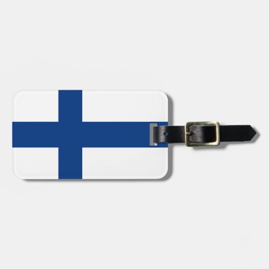 Finland flag Luggage Tag Bagagelabel (Voorkant horizontaal)
