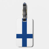 Finland flag Luggage Tag Bagagelabel (Achterkant verticaal)