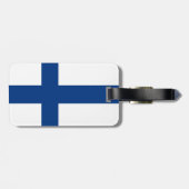 Finland flag Luggage Tag Bagagelabel (Achterkant horizontaal)