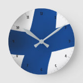 FINLAND FLAG RONDE KLOK (Voorkant)