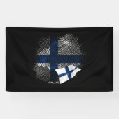 Finland flag spandoek (Horizontaal)