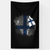 Finland flag spandoek (Verticaal)
