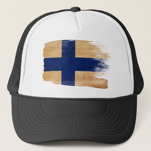 Finland Flag Trucker Hat Pet (Voorkant)