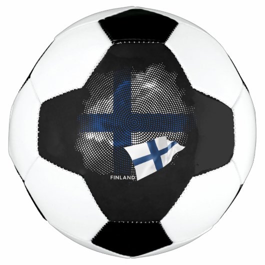 Finland flag voetbal (Voorkant)