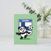 Finland Football Panda Briefkaart (Staand voorkant)