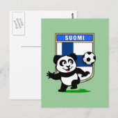 Finland Football Panda Briefkaart (Voorkant / Achterkant)