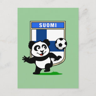 Finland Football Panda Briefkaart