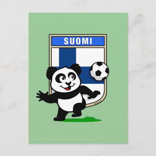 Finland Football Panda Briefkaart (Voorkant)