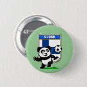 Finland Football Panda Ronde Button 5,7 Cm (Voorkant /achterkant)