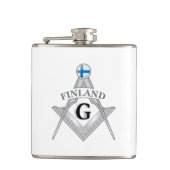 Finland freemasonry sign heupfles (Voorkant)