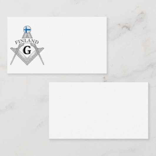 Finland freemasonry sign visitekaartje (Voorkant / Achterkant)