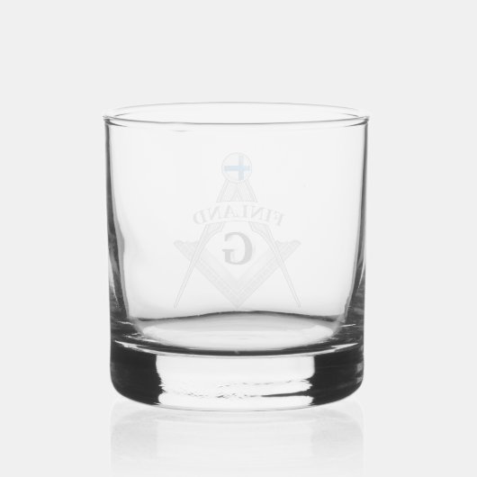 Finland freemasonry sign whisky glas (Achterkant)