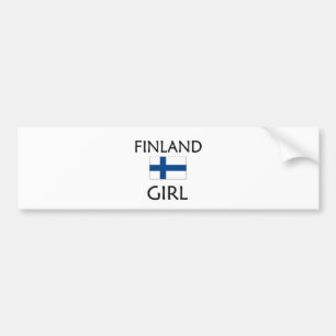 FINLAND GIRL BUMPERSTICKER