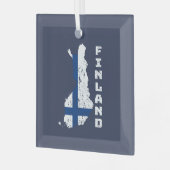 Finland Glas Ornament (Voorkant links)