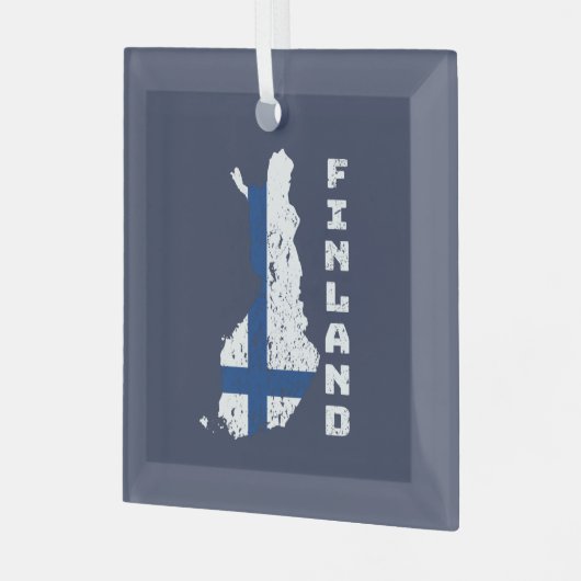 Finland Glas Ornament (Voorkant links)