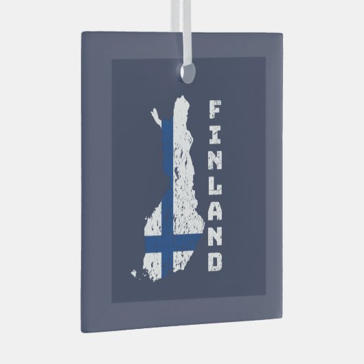 Finland Glas Ornament (Voorkant Rechts)