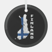 Finland Glas Ornament (Voorkant)