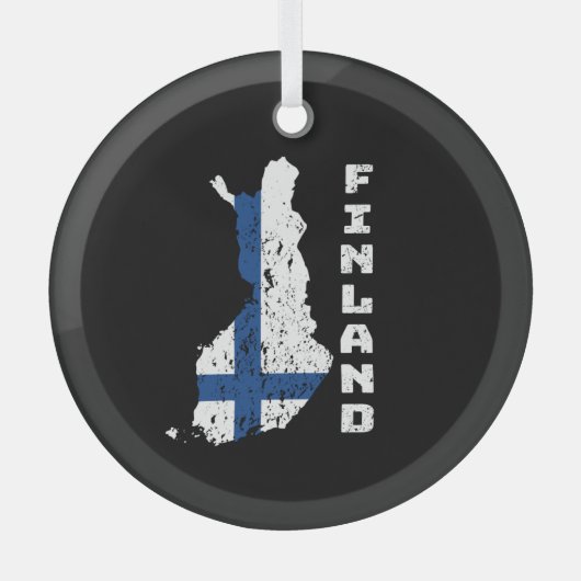 Finland Glas Ornament (Voorkant)