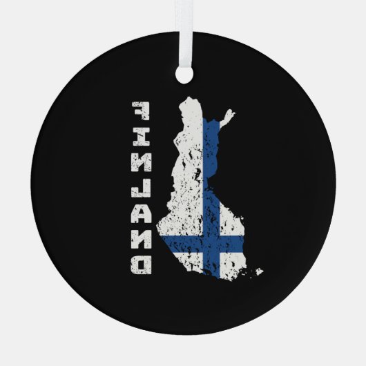 Finland Glas Ornament (Achterkant)