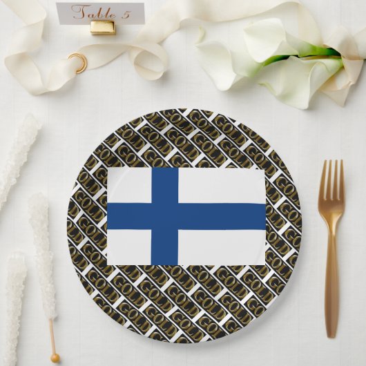 FINLAND GOLD PAPIEREN BORDJE (Huwelijk)