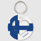 Finland & hart, Finse mode vlag/sport Sleutelhanger (Achterkant)