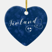 Finland Hart, Ornament met kerstbomen, Fins (Voorkant)