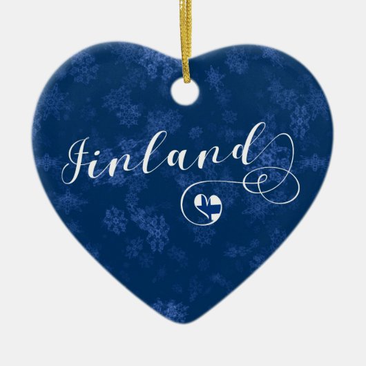 Finland Hart, Ornament met kerstbomen, Fins (Voorkant)