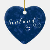 Finland Hart, Ornament met kerstbomen, Fins (Achterkant)
