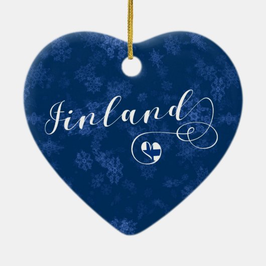 Finland Hart, Ornament met kerstbomen, Fins (Achterkant)