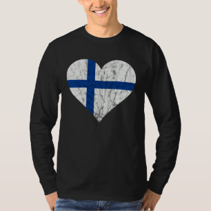 Finland Hart Suomi Finse Vlag Sisu Fin trots T-shirt