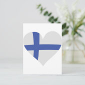Finland hartpictogram briefkaart (Staand voorkant)
