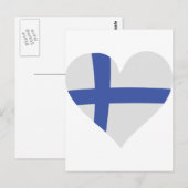 Finland hartpictogram briefkaart (Voorkant / Achterkant)