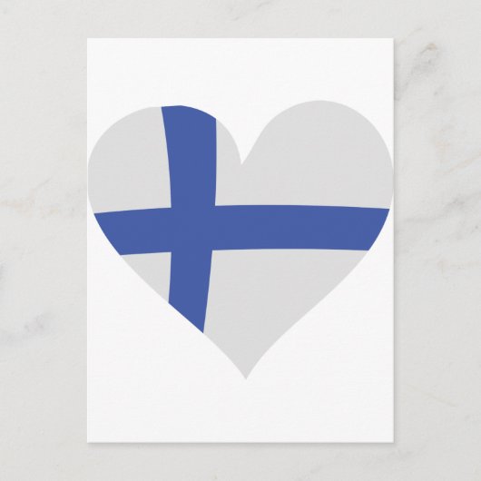 Finland hartpictogram briefkaart (Voorkant)