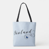 Finland Heart Grocery Bag, Finn Tote Bag (Achterkant)