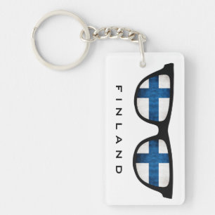 Finland heeft aangepaste tekst- en kleurenketting  sleutelhanger