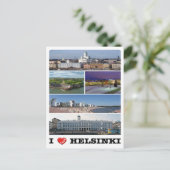 Finland - Helsinki - Helsingfors - I Love - Briefkaart (Staand voorkant)