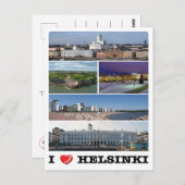 Finland - Helsinki - Helsingfors - I Love - Briefkaart (Voorkant / Achterkant)