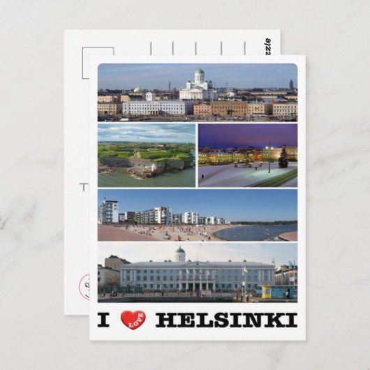 Finland - Helsinki - Helsingfors - I Love - Briefkaart (Voorkant / Achterkant)