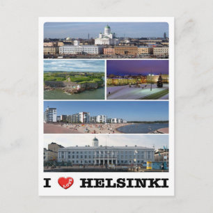 Finland - Helsinki - Helsingfors - I Love - Briefkaart