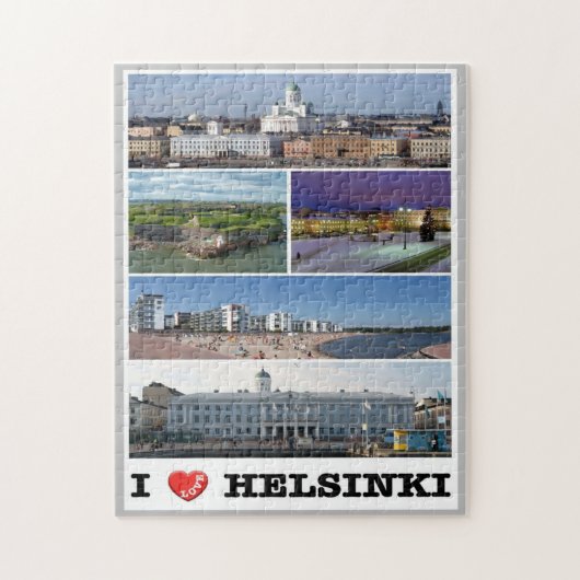 Finland - Helsinki - Helsingfors - I Love - Legpuzzel (Verticaal)