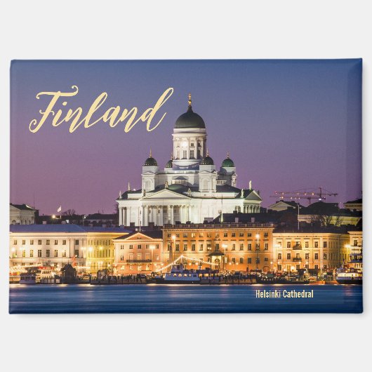 Finland Helsinki Kathedraal Souvenir Magneet (Voorkant)