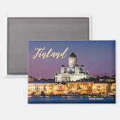 Finland Helsinki Kathedraal Souvenir Magneet (Voorkant / Achterkant)