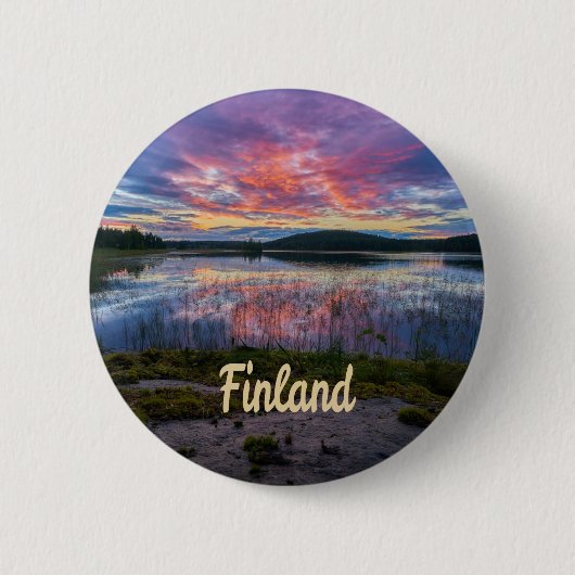 Finland Helsinki Noord-Europa Ronde Button 5,7 Cm (Voorkant)