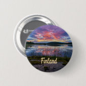 Finland Helsinki Noord-Europa Ronde Button 5,7 Cm (Voorkant /achterkant)