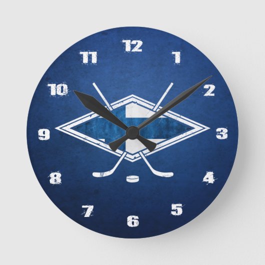 Finland Ice Hockey Clock, Suomalainen Jääkiekko Ronde Klok (Voorkant)