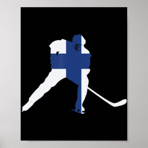 Finland Ice Hockey Fin Player Fins team Poster