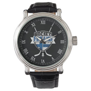 Finland Ice Hockey Logo Shield Wrist Watch Horloge